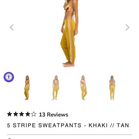 Women’s Beige Sweatpants - Picture 3 of 3